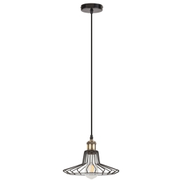 RAB SVÍTIDLO 2770 GORDON, ZÁVĚS., 40W E27, ČERNÁ/BRONZ