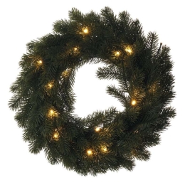 EMOS VÁNOČNÍ OSVĚTLENÍ 20LED VĚNEC 40CM 2XAA IP20 TEPLÁ BÍLÁ ZY2244