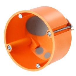 EST FTR KRABICE E2700, PŘÍSTROJ., DUTÉ STĚNY, D=68MM, HL=47MM, IP30, ORANŽ. 7360028 