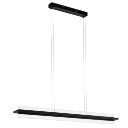 EGLO SVÍTIDLO LED 98495 SPADAFORA 18W 3000K LM ZÁVĚS. OCEL ČERNÁ KRYT PLAST ČIRÁ VČ. ZDR.